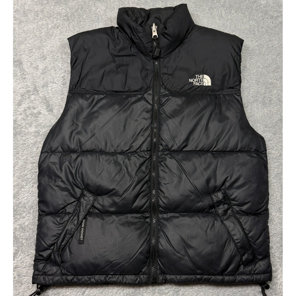 Vintage The North Face Puffer Down Nuptse Vest Mens L Black Stow Pocket Gore Tex